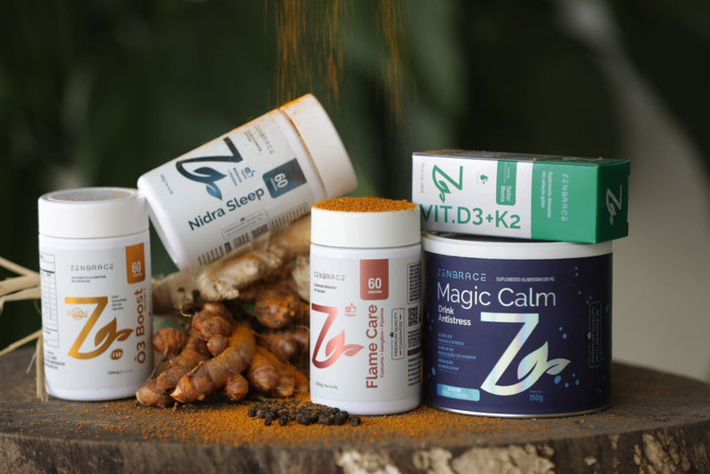 Kit Saúde Vida Plena Zenbrace Suplementos para Bem-Estar Completo Disposição, Foco e Qualidade do Sono