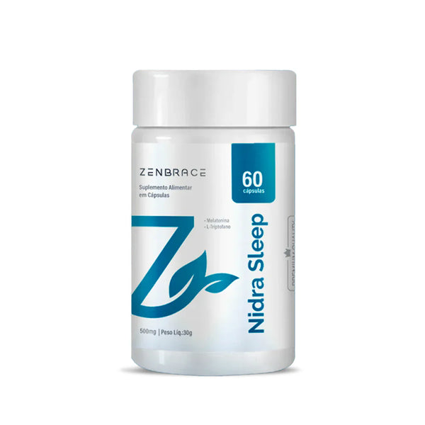 Nidra Sleep Suplemento para o Bem-Estar do Sono Melatonina, Triptofano e Vitamina B6
